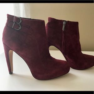 Sam Edelman suede burgundy bootie size 7